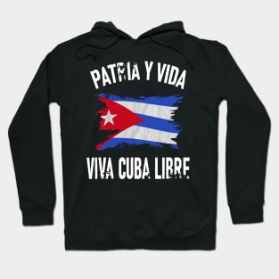 Cuba Libre Freedom Free Cuba Vintage Cuban Flag Hoodie